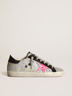Super-Star sneakers with glitter upper and white star