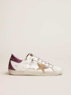 Super-Star LTD sneakers with purple crocodile-print leather heel tab