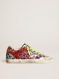 Multicoloured animal-print Super-Star sneakers with chrome star