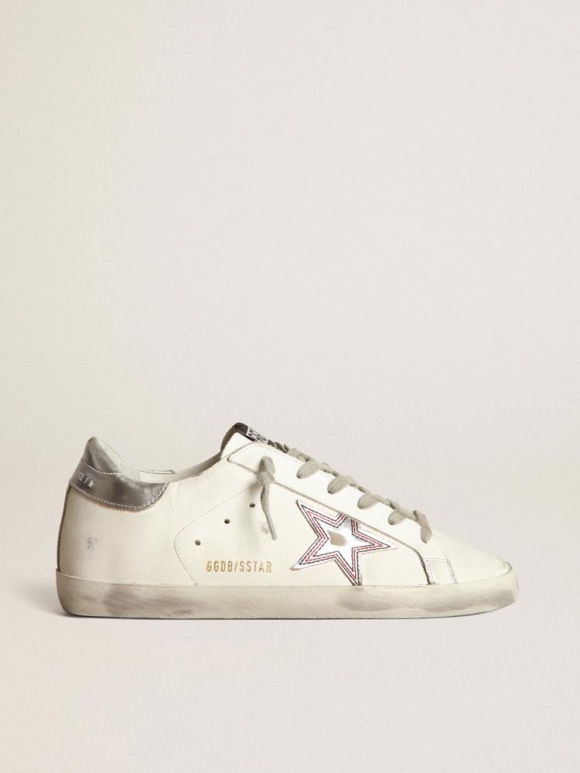 Silver star Super-Star sneakers with contrasting stitching