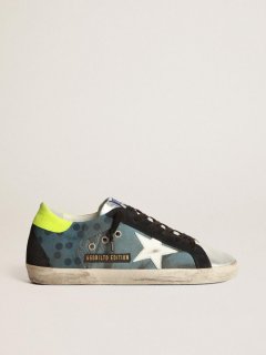 LAB Women??s blue Super-Star sneakers in canvas with print and polka dots