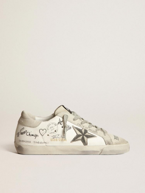 Super-Star sneakers with Texas graffiti