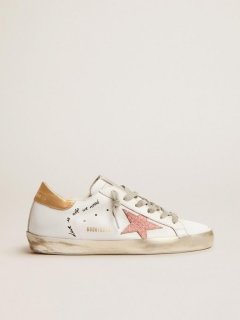 Super-Star sneakers with handwritten lettering and crocodile-print leather stars