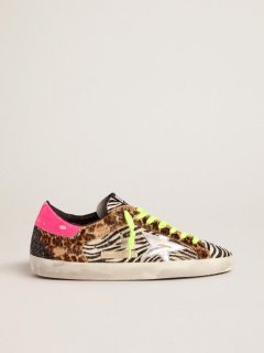 Women’s Limited Edition LAB glitter animal-print Super-Star sneakers