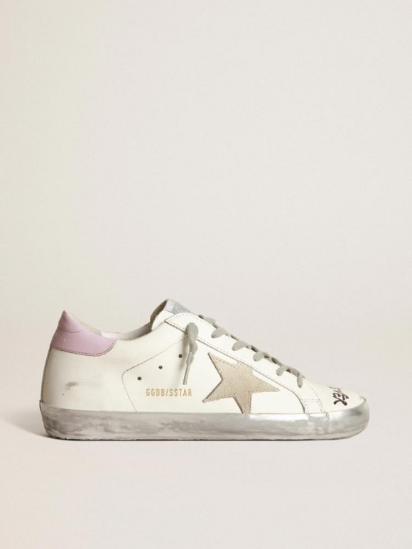 Super-Star sneakers with handwritten lettering and two-tone heel tabs