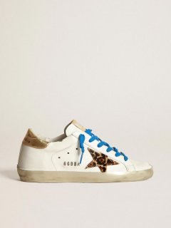 Super-Star sneakers with sparkly foxing and leopard-print star